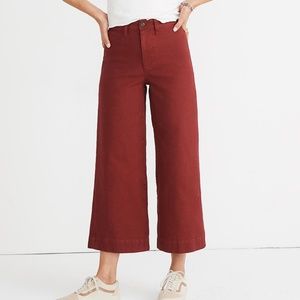 Madewell NWT Emmet Wide Leg Crop Pants